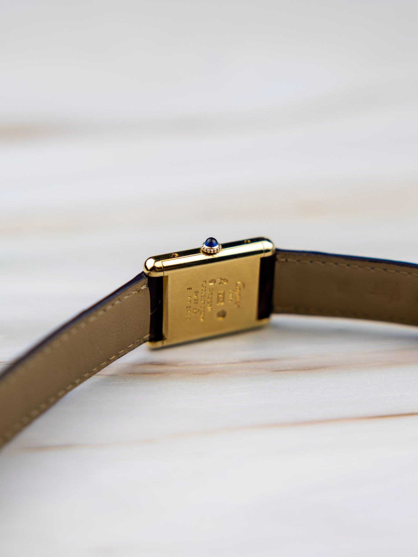 Cartier Tank Vermeil GM – Vintage Unisex Watch Trinity Dial 1980s | Manual Wind