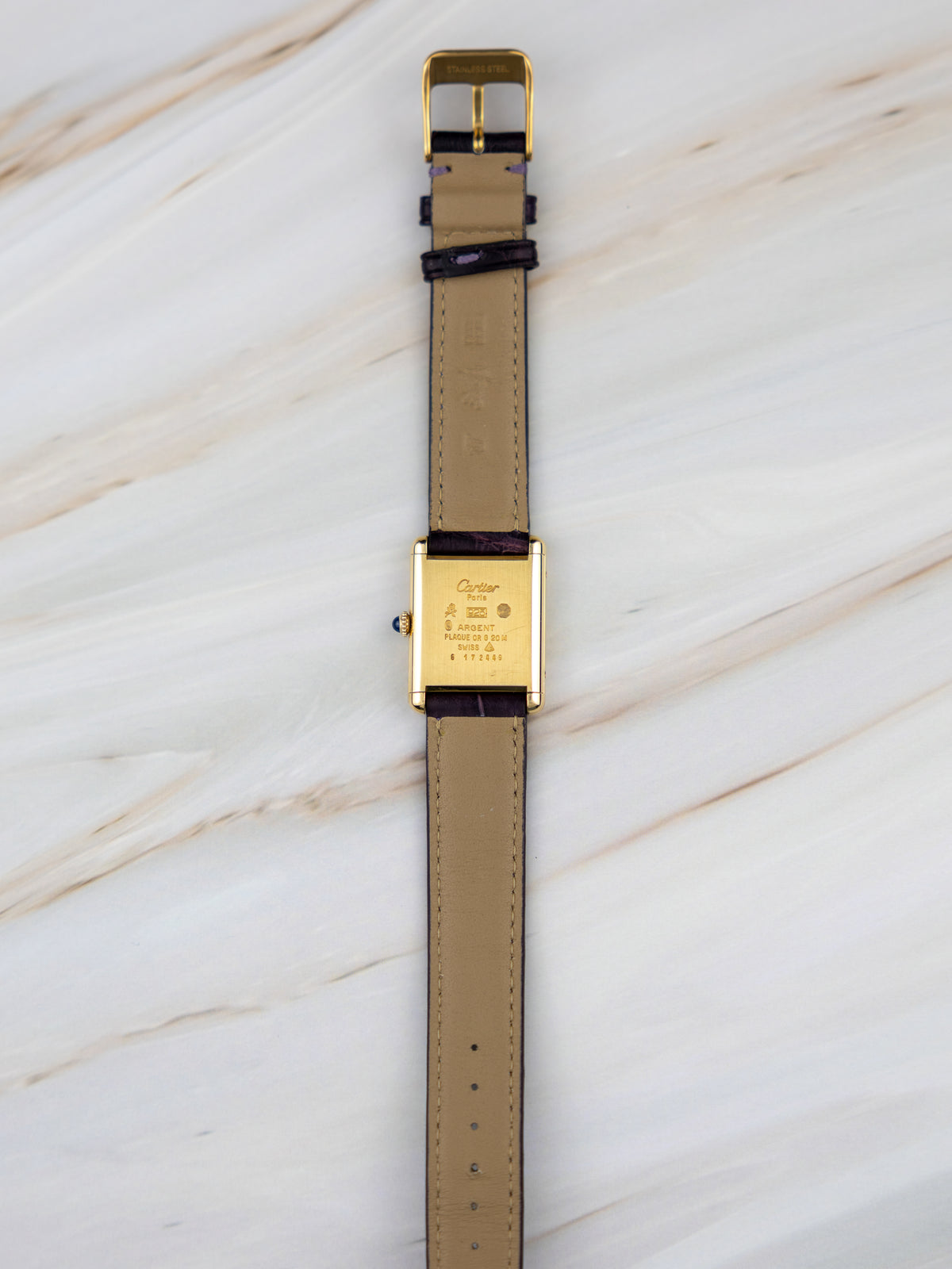 Cartier Tank Vermeil GM – Vintage Unisex Watch Trinity Dial 1980s | Manual Wind