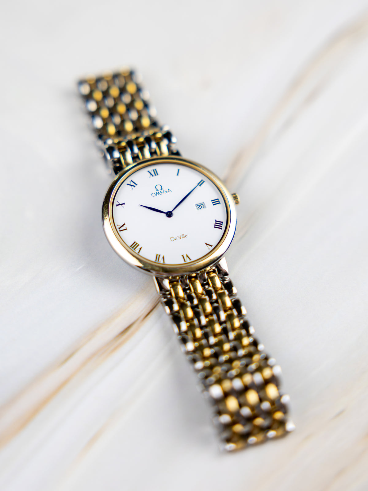 Omega De Ville Ref.396.2379 – Vintage Men's Watch White Dial 1991 | Cal. 1379 Quartz Two-Tone