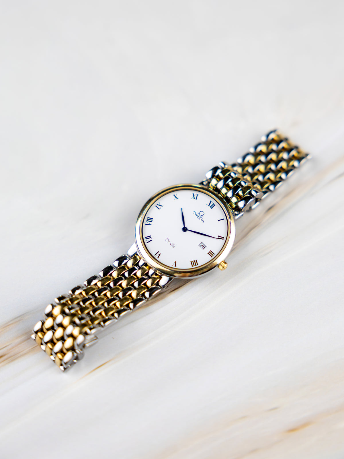 Omega De Ville Ref.396.2379 – Vintage Men's Watch White Dial 1991 | Cal. 1379 Quartz Two-Tone