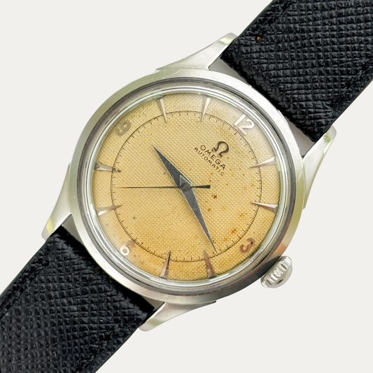 Omega Ref.2635-5 Honeycomb Dial – Rare Vintage Automatic Men's Watch 1950s