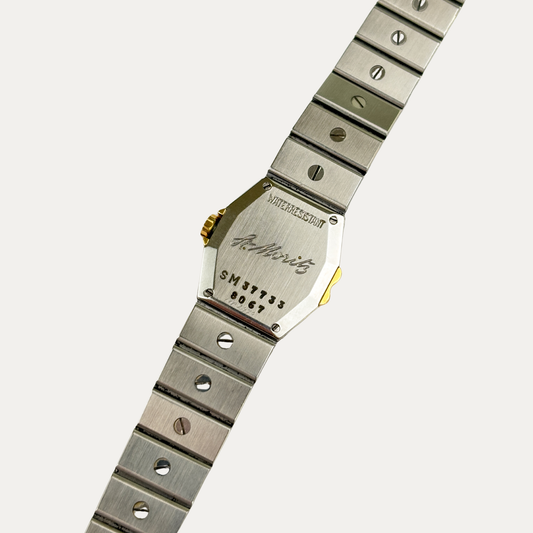 Chopard St. Moritz Ref.8067 – Vintage Ladies Watch Grey Dial Steel & 18k Gold Two-Tone