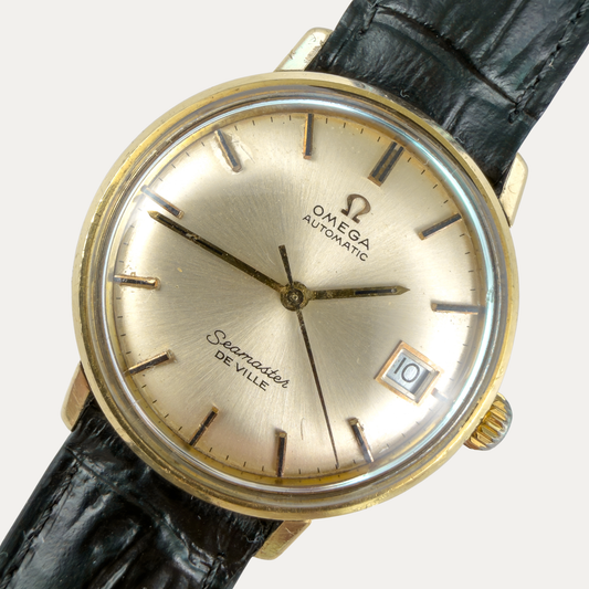 Omega Seamaster De Ville Ref.166.020 – Vintage Men's Watch Gold Tone Dial 1962 | Automatic