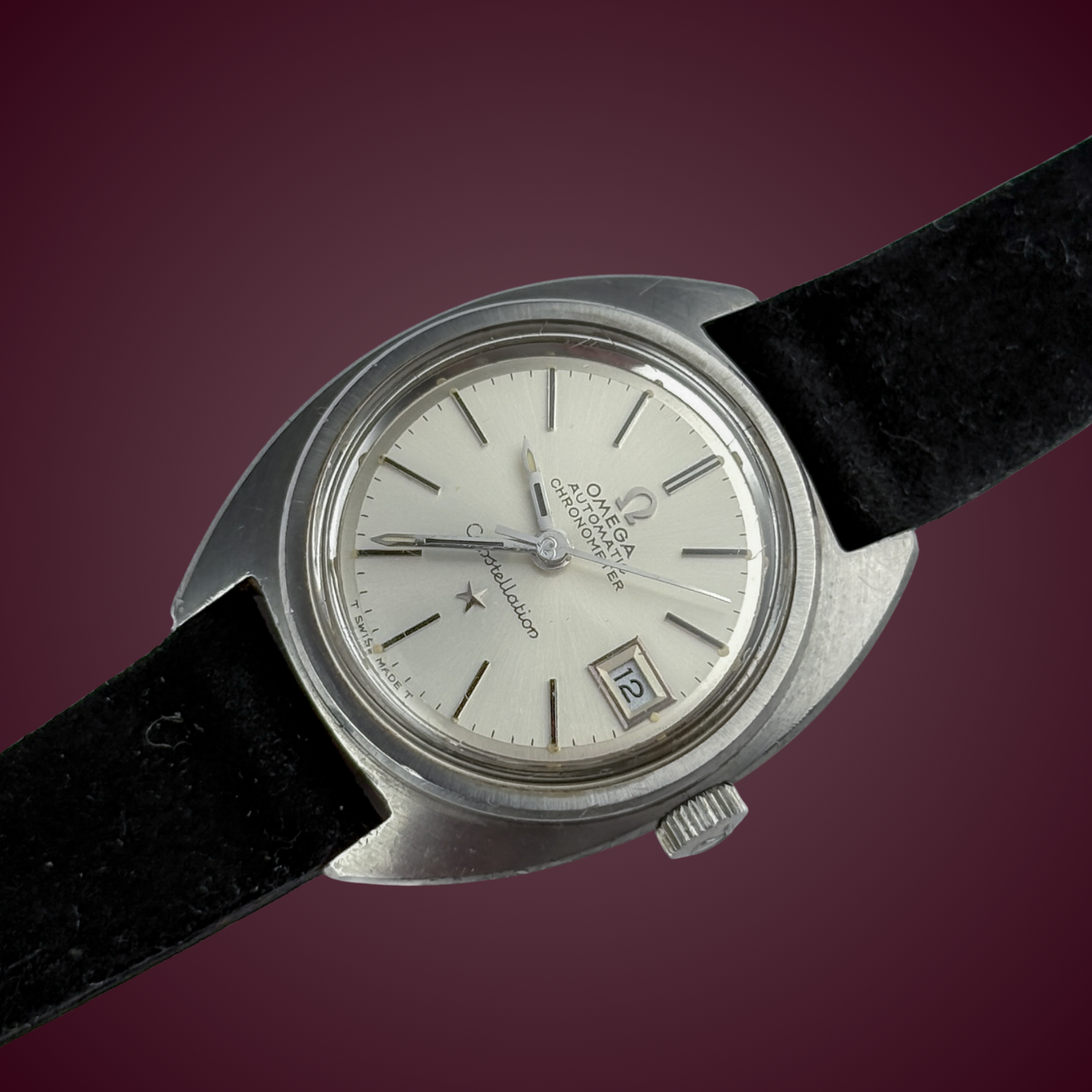 Omega Genève Ref.166.0190 TV Dial – Rare Vintage Men's Watch Black Dial 1974 | Automatic
