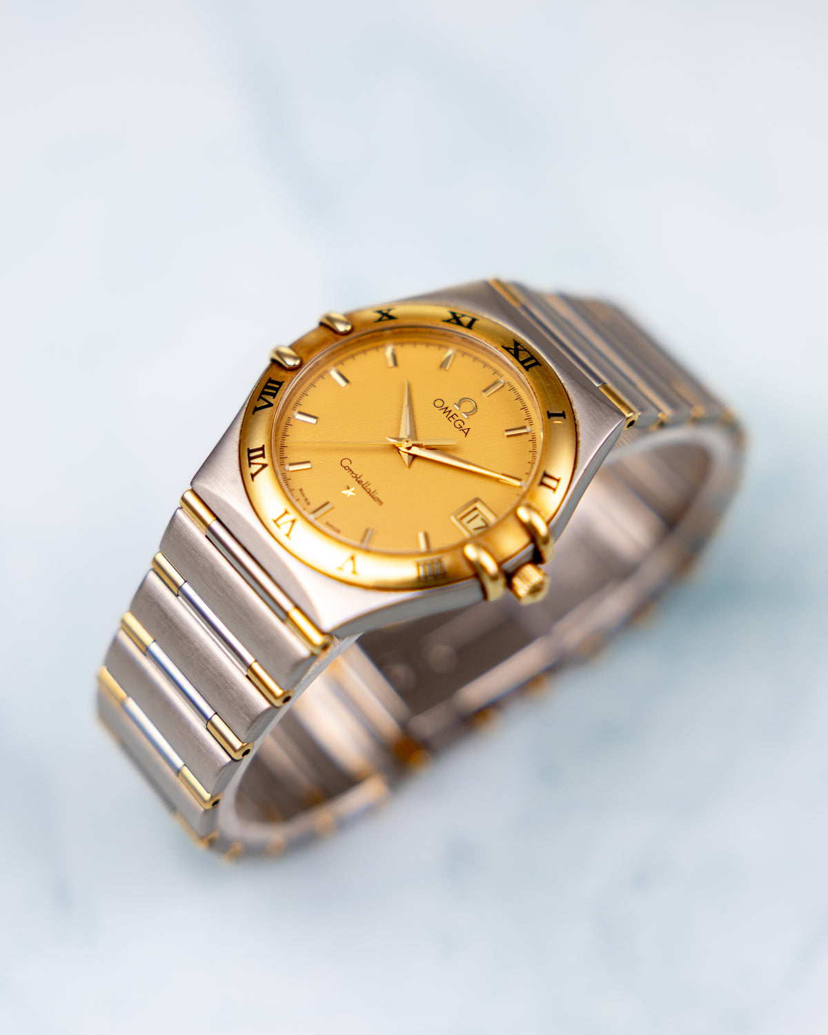 Omega Constellation Ref.1312.10.00 | Champagne Gold Bezel | 2002 | Quartz Full Set
