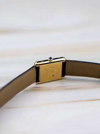 Cartier Tank Vermeil GM – Vintage Unisex Watch Trinity Dial 1980s | Manual Wind