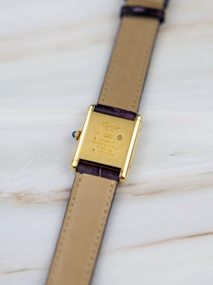 Cartier Tank Vermeil GM – Vintage Unisex Watch Trinity Dial 1980s | Manual Wind