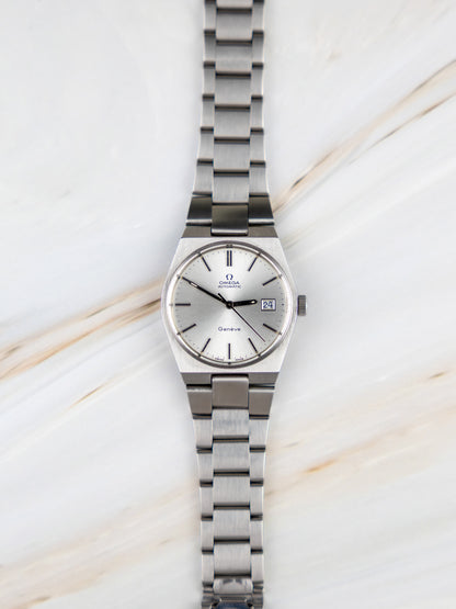 Omega Genève Ref. 166.099 – Vintage Men's Watch Silver-Grey Sunburst Dial 1970s | Automatic