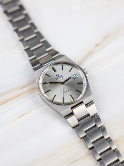 Omega Genève Ref. 166.099 – Vintage Men's Watch Silver-Grey Sunburst Dial 1970s | Automatic