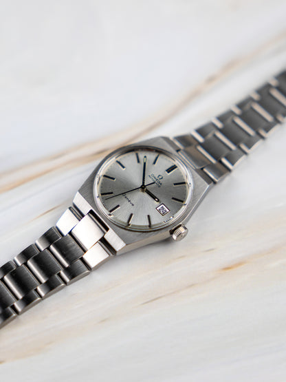 Omega Genève Ref. 166.099 – Vintage Men's Watch Silver-Grey Sunburst Dial 1970s | Automatic