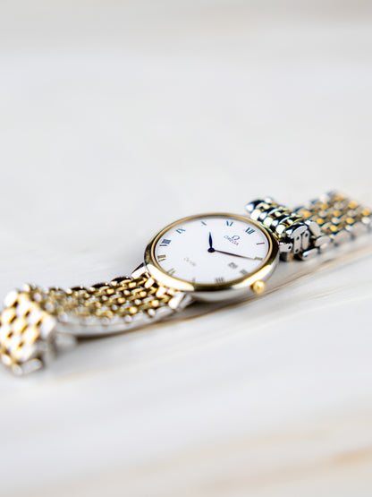 Omega De Ville Ref. 396.2379 – Vintage Men's Watch White Dial 1991 | Cal. 1379 Quartz Two-Tone