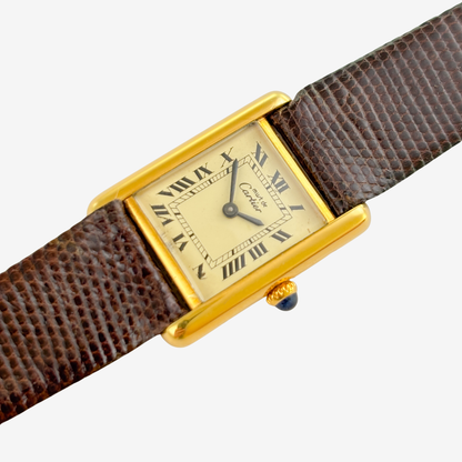 Cartier Tank Must de Vermeil - Lemon Roman Dial