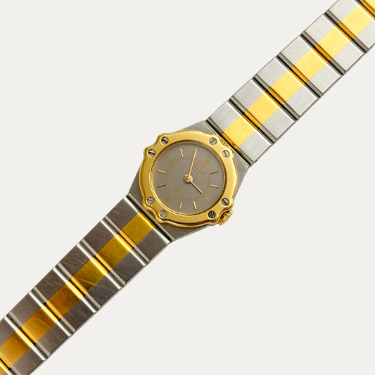 Chopard St. Moritz Ref.8067 – Vintage Ladies Watch Grey Dial Steel & 18k Gold Two-Tone