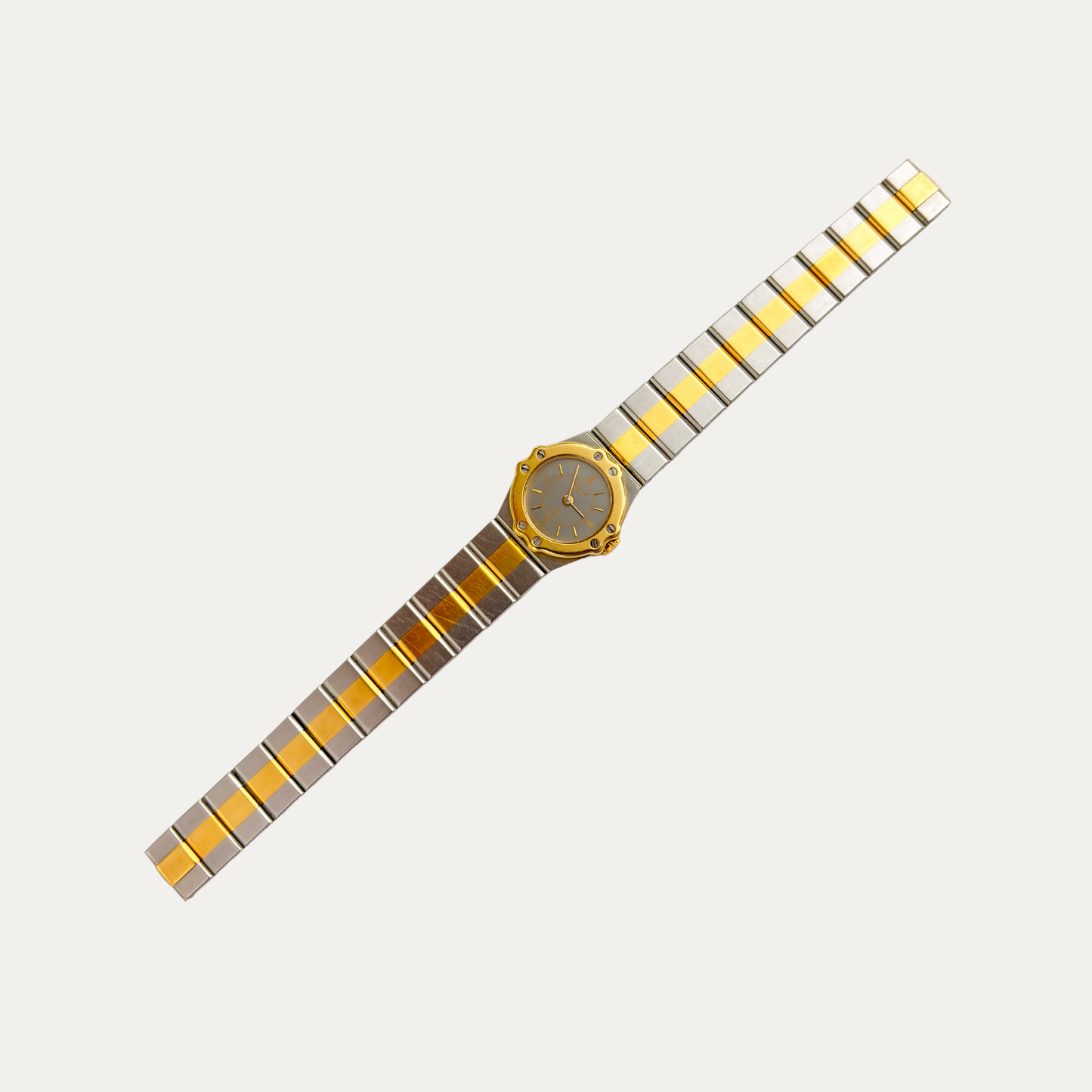 Chopard St. Moritz Ref.8067 – Vintage Dameshorloge Grijze Wijzerplaat Staal & 18k Goud Tweekleurig