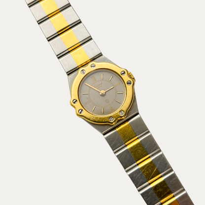 Chopard St. Moritz Ref.8067 – Vintage Dameshorloge Grijze Wijzerplaat Staal & 18k Goud Tweekleurig