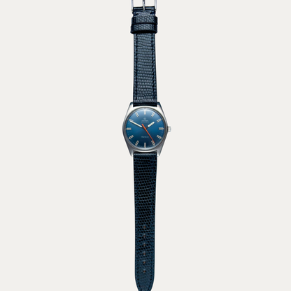 Omega Genève Ultraman Réf. 165.041 – Rare montre vintage pour homme à cadran bleu 1968