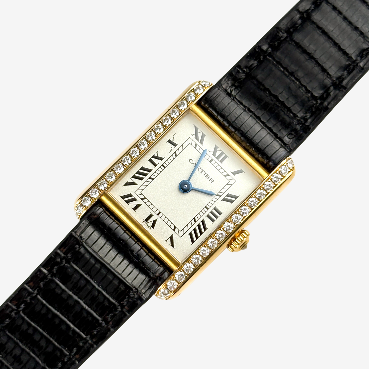 Cartier Tank Louis Factory Diamond 18K Yellow Gold