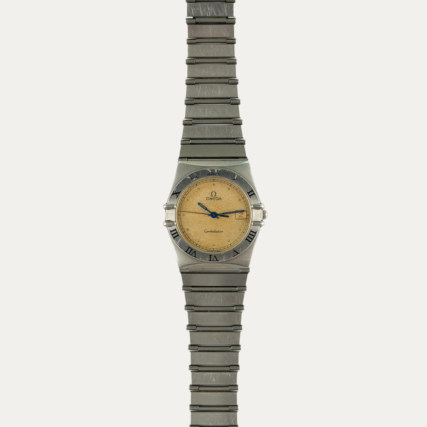 Omega Constellation Ref.396.1080 Vintage Men's Quartz Watch 1990 | Tropical Champagne Dial