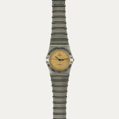 Omega Constellation Ref.396.1080 Vintage Men's Quartz Watch 1990 | Tropical Champagne Dial