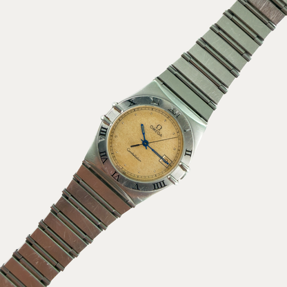 Omega Constellation Ref.396.1080 Vintage Men's Quartz Watch 1990 | Tropical Champagne Dial