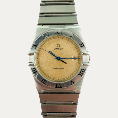 Omega Constellation Ref.396.1080 Vintage Men's Quartz Watch 1990 | Tropical Champagne Dial
