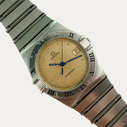 Omega Constellation Ref.396.1080 Vintage Men's Quartz Watch 1990 | Tropical Champagne Dial