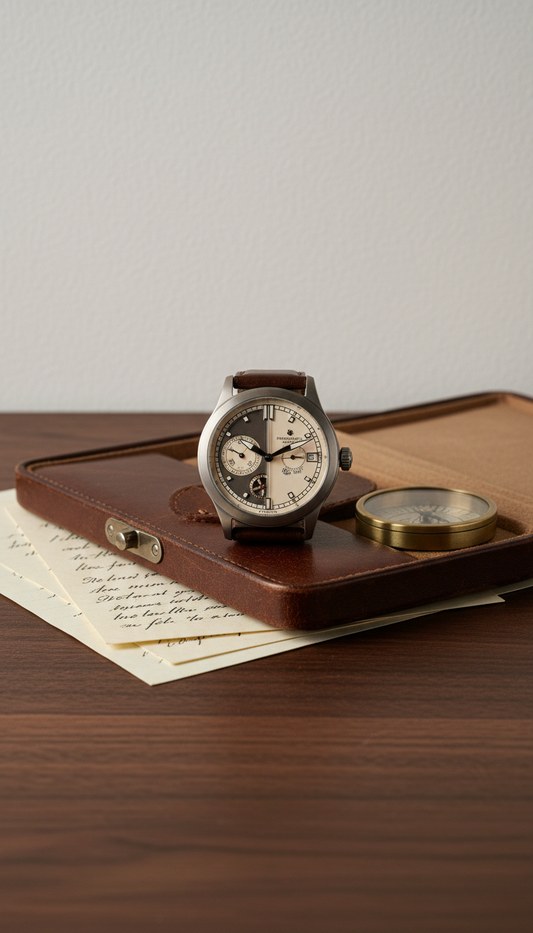 Titanium Sport Watch With Engraved Case