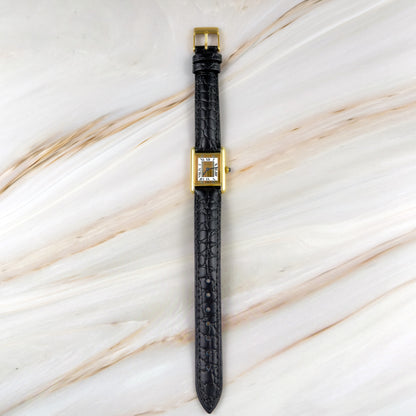 Cartier Tank Vermeil – Vintage Unisex Watch Trinity Dial 1990s | Roman Numerals