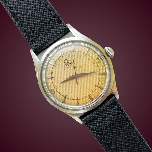 Omega Ref.2635-5 Honeycomb Dial – Rare Vintage Automatic Men's Watch 1950s