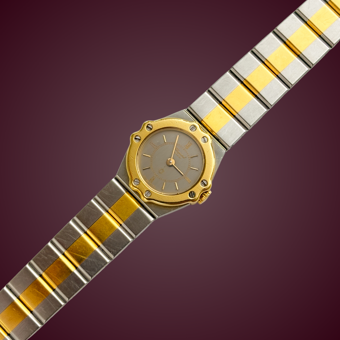 Chopard St. Moritz Ref.8067 – Vintage Dameshorloge Grijze Wijzerplaat Staal & 18k Goud Tweekleurig