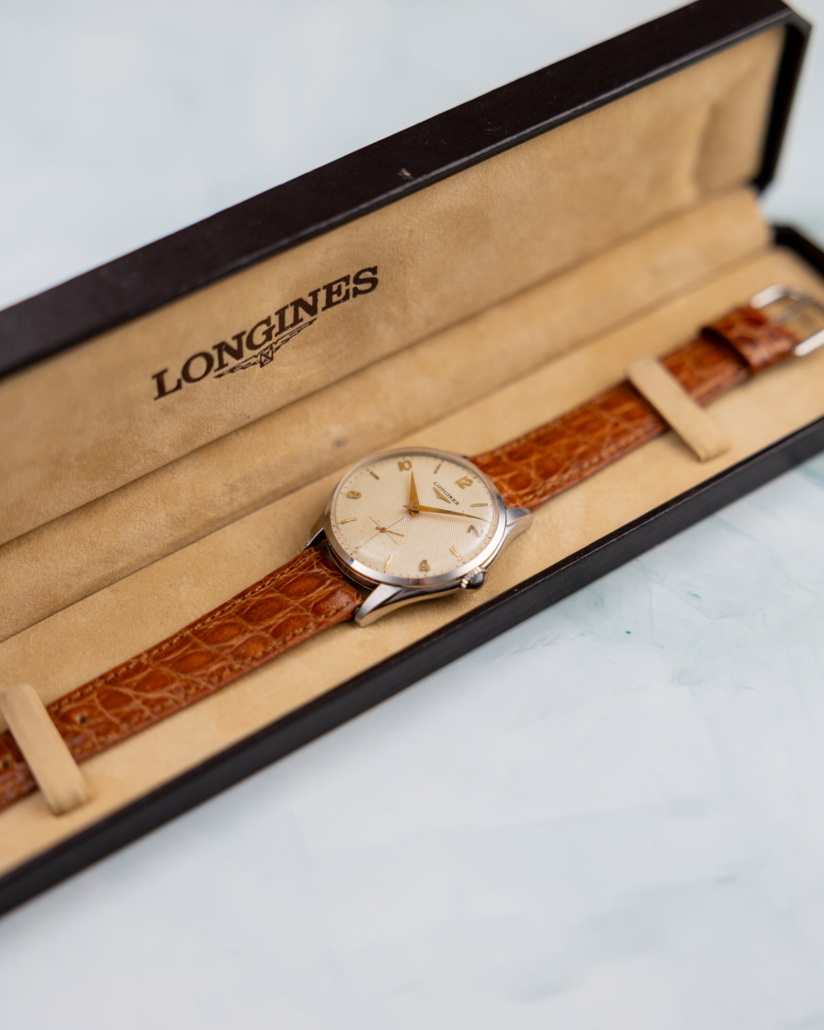 Longines Ref.7033-1 Vintage 1950 | Cream Waffle Dial | Manual Wind | Original Box