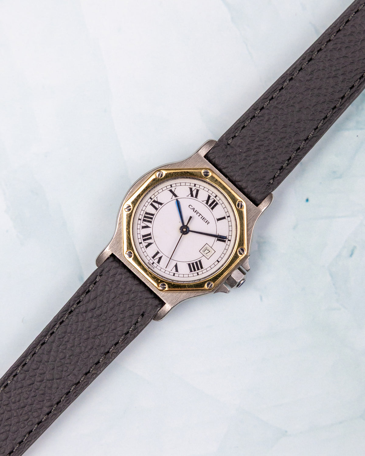 Cartier Santos Octagon Ref.2966 | Steel Gold Bezel | 1980 | Automatic