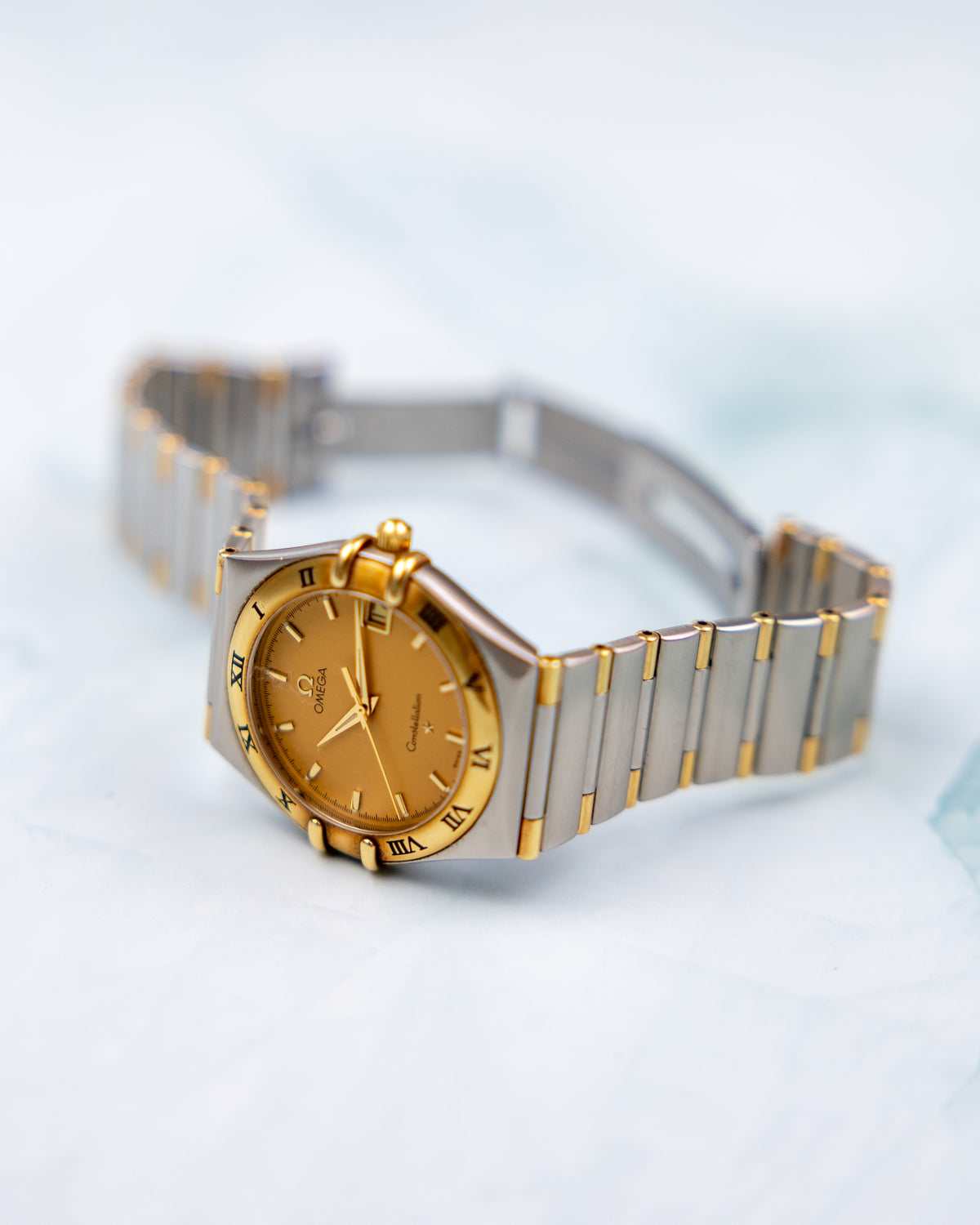 Omega Constellation Ref.1312.10.00 | Champagne Gold Bezel | 2002 | Quartz Full Set