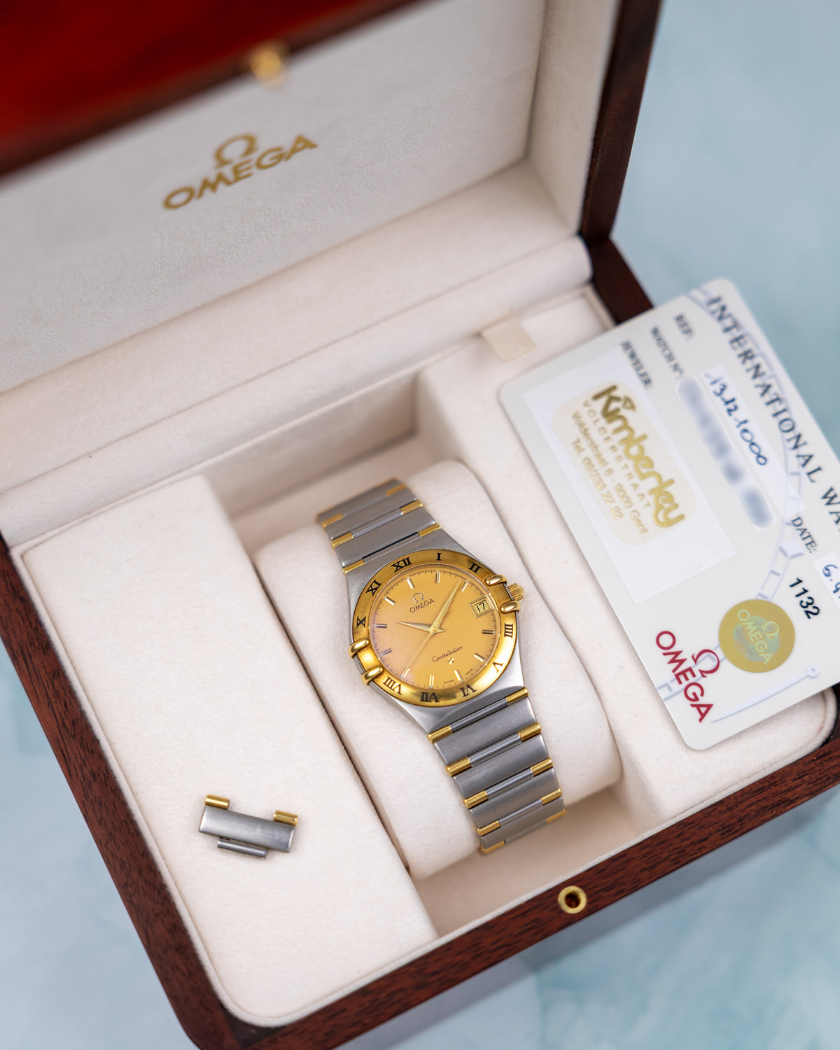 Omega Constellation Ref.1312.10.00 | Champagne Gold Bezel | 2002 | Quartz Full Set