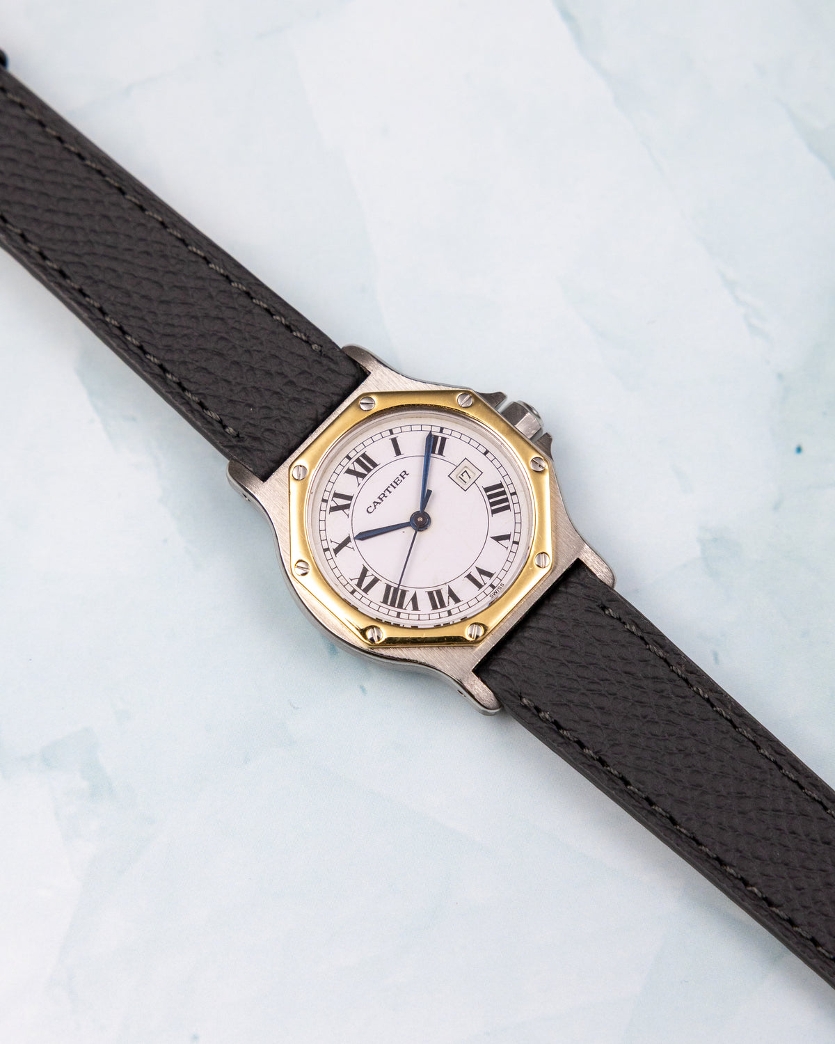 Cartier Santos Octagon Ref.2966 | Steel Gold Bezel | 1980 | Automatic