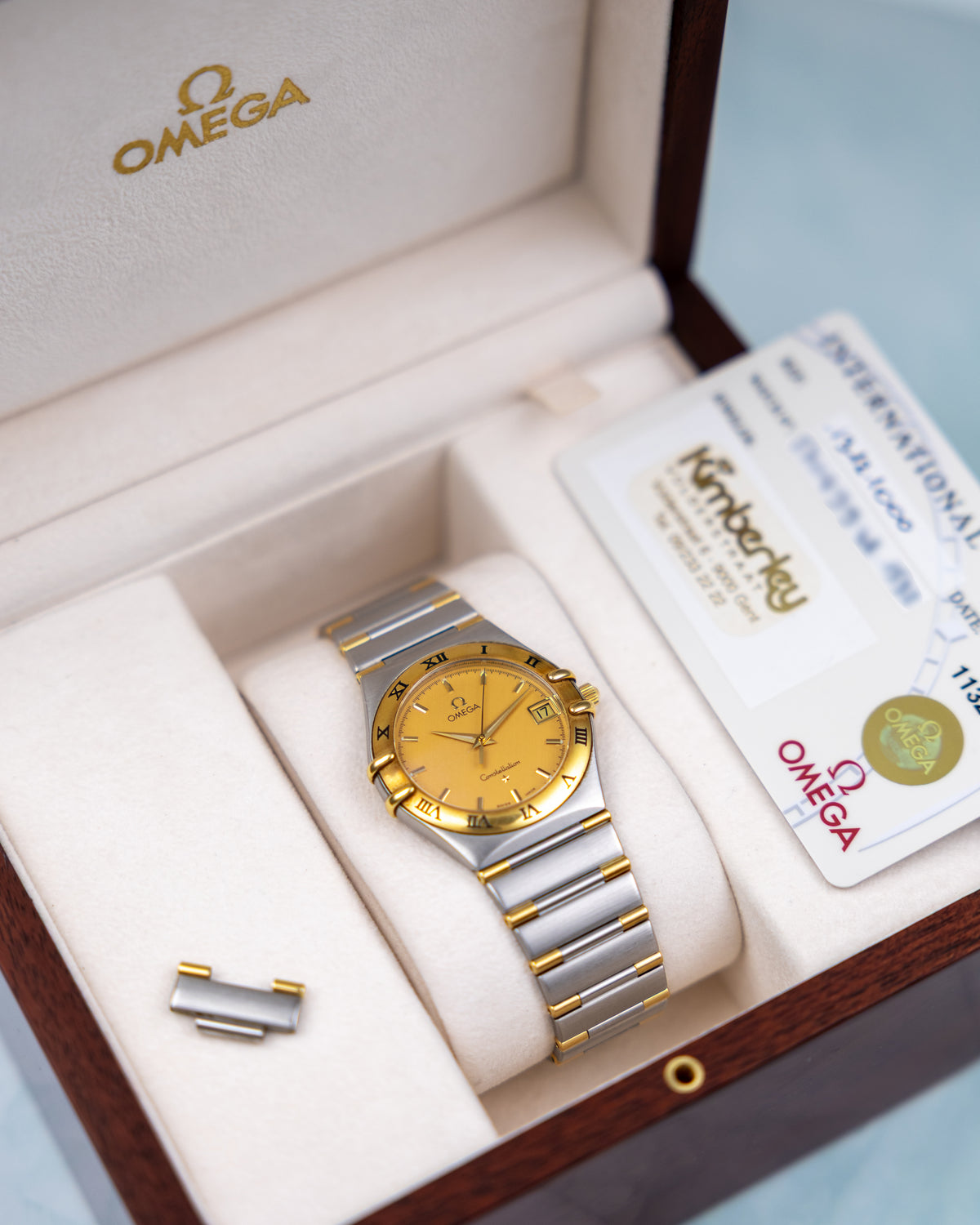 Omega Constellation Ref.1312.10.00 | Champagne Gold Bezel | 2002 | Quartz Full Set