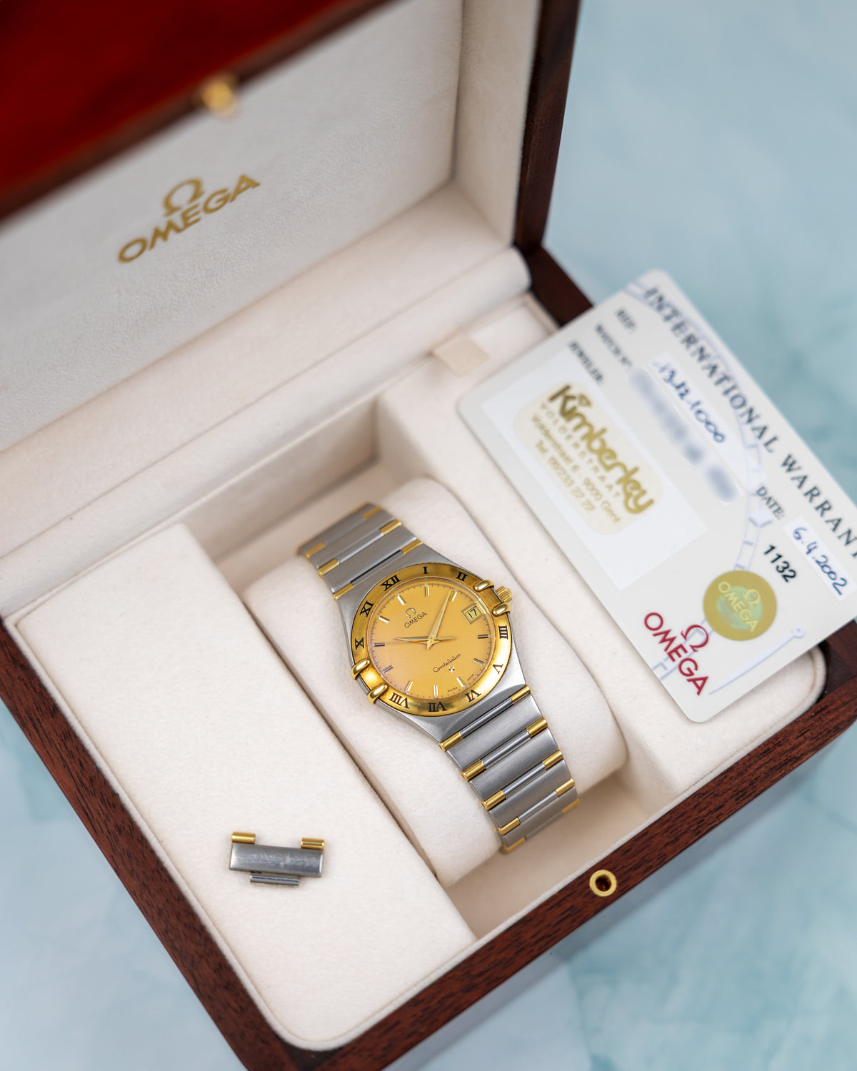 Omega Constellation Ref.1312.10.00 | Champagne Gold Bezel | 2002 | Quartz Full Set