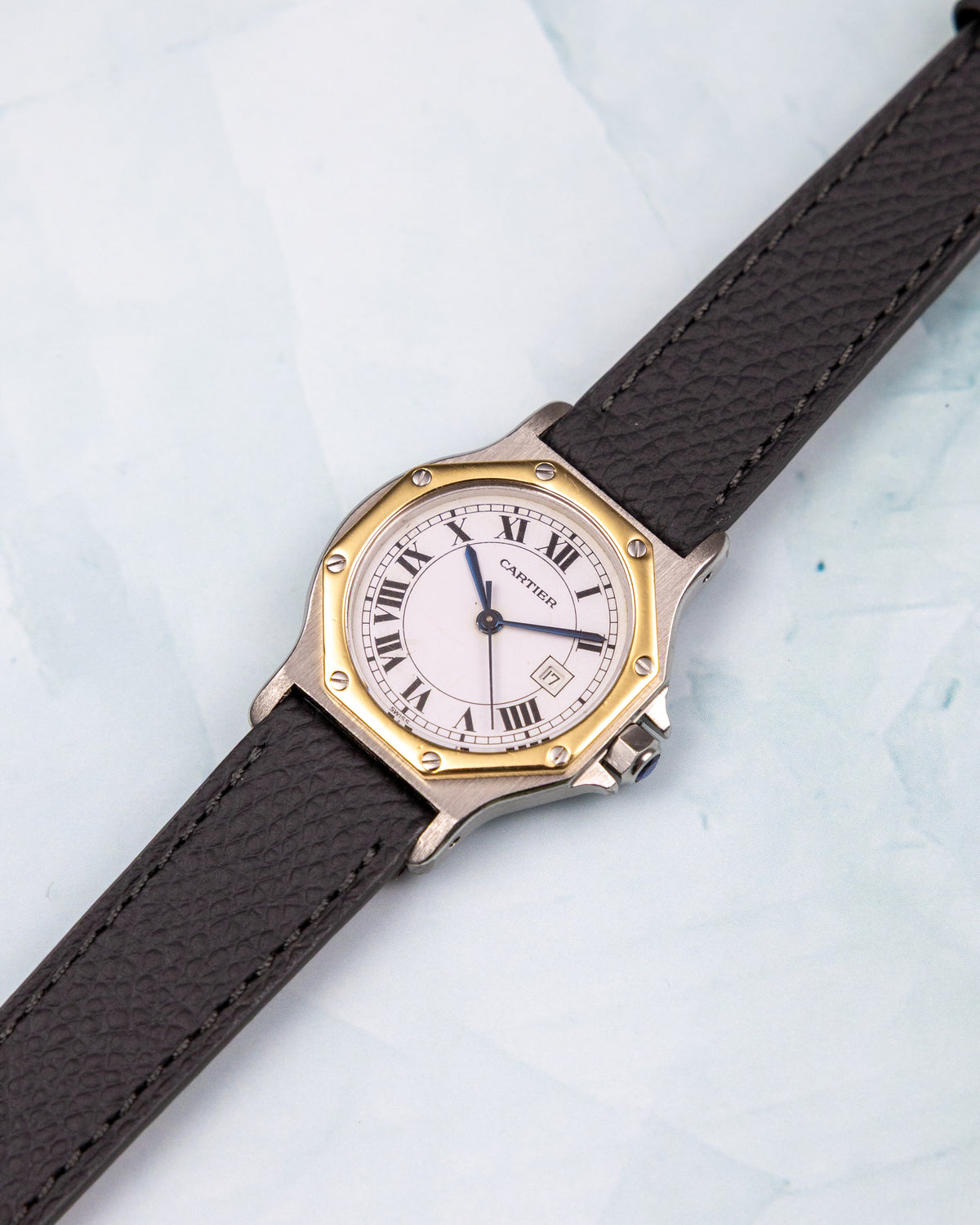 Cartier Santos Octagon Ref.2966 | Steel Gold Bezel | 1980 | Automatic